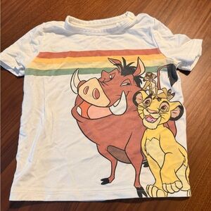 Little Sleepies Kids T-Shirt - White with Simba and Pumbaa